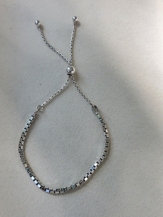 Jewelry - Italian Sterling Silver Adjustable Box Chain Bracelet